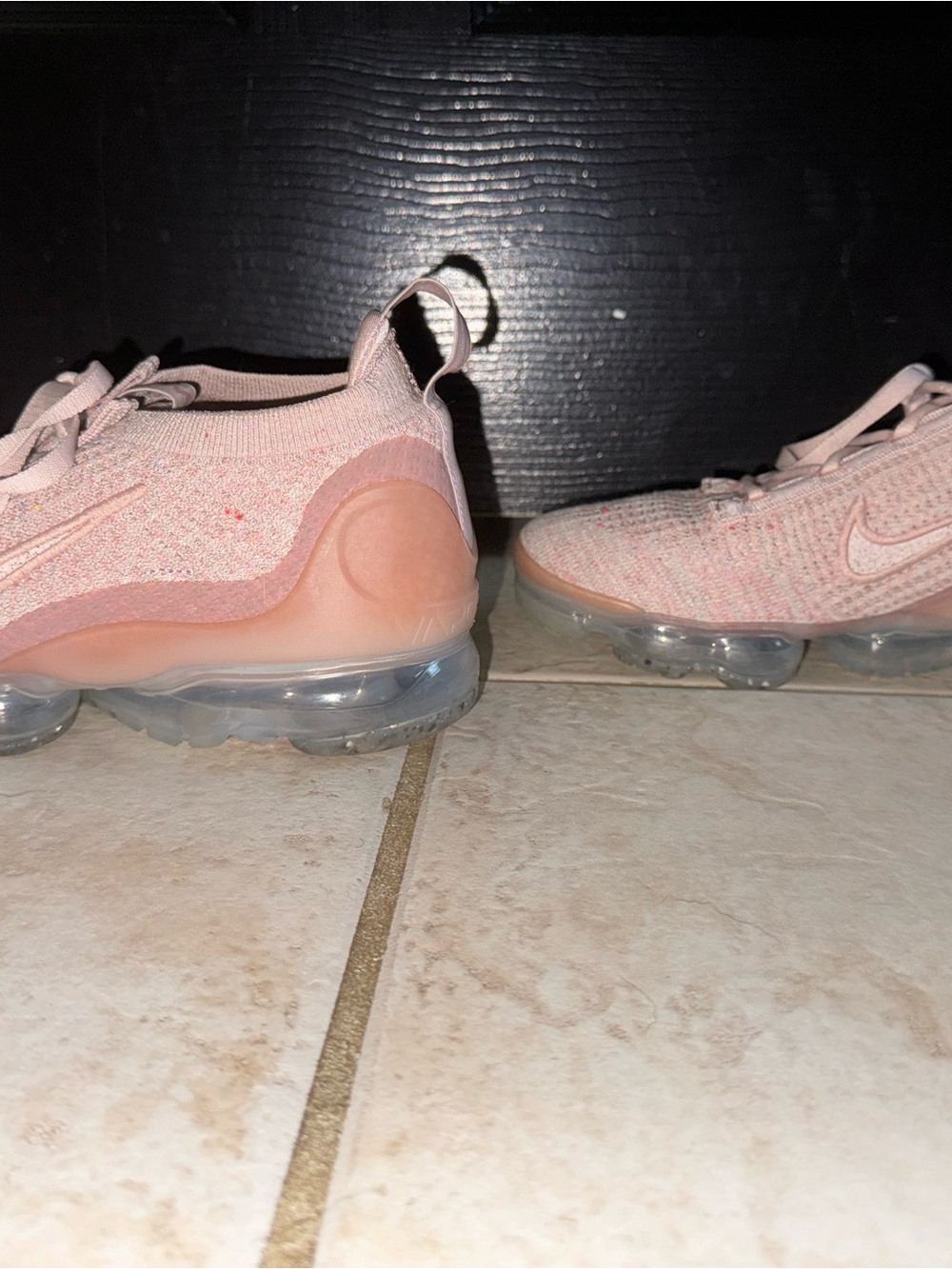 Nike Women’s Pink Flyknit Air VaporMax Sneakers - Picture 7 of 9